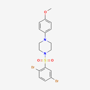 4-{4-[(2,5-dibromophenyl)sulfonyl]-1-piperazinyl}phenyl methyl ether