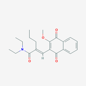 (2E)-N,N-diethyl-2-[(3-methoxy-1,4-dioxonaphthalen-2-yl)methylidene]pentanamide