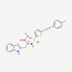 3-(1H-indol-2-yl)-2-[[5-[2-(4-methylphenyl)ethynyl]thiophen-2-yl]sulfonylamino]propanoic acid