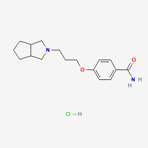 4-[3-(3,3a,4,5,6,6a-hexahydro-1H-cyclopenta[c]pyrrol-2-yl)propoxy]benzamide;hydrochloride