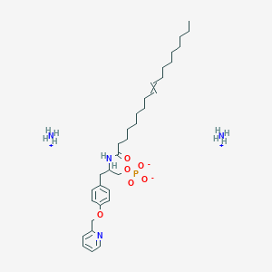 (S)-phosphoric acid mono-{2-octadec-9-enoylamino-3-[4-(pyridin-2-ylmethoxy)-phenyl]-propyl} ester (ammonium salt)