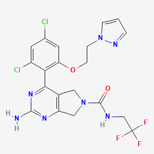 2-amino-4-[2,4-dichloro-6-(2-pyrazol-1-ylethoxy)phenyl]-N-(2,2,2-trifluoroethyl)-5,7-dihydropyrrolo[3,4-d]pyrimidine-6-carboxamide