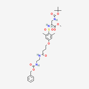 [2,6-Dimethyl-4-(3-[2-(Z-amino)-ethylcarbamoyl]-propoxy)-benzenesulfonyl]-Dap(Boc)-OMe