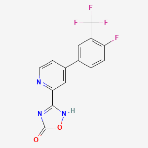 3-[4-[4-fluoro-3-(trifluoromethyl)phenyl]pyridin-2-yl]-2H-1,2,4-oxadiazol-5-one