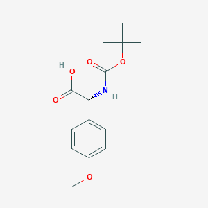 Benzeneacetic acid, alpha-[[(1,1-dimethylethoxy)carbonyl]amino]-4-methoxy-, (alphaR)-