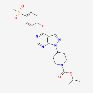 propan-2-yl 4-[4-(4-methylsulfonylphenoxy)pyrazolo[3,4-d]pyrimidin-1-yl]piperidine-1-carboxylate