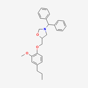 3-(Diphenylmethyl)-5-[(2-methoxy-4-propylphenoxy)methyl]-1,3-oxazolidine