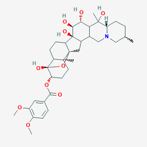 [(6S,9S,12R,13S,14S,19S,22S,23S,25R)-10,12,13,14,23-pentahydroxy-6,10,19-trimethyl-24-oxa-4-azaheptacyclo[12.12.0.02,11.04,9.015,25.018,23.019,25]hexacosan-22-yl] 3,4-dimethoxybenzoate